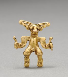 Přívěsek figurka, c. 1000-1550 (lité zlato)