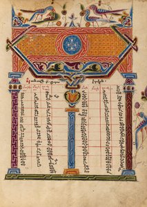 Stránka tabulky Canon od Mesrop of Khizan