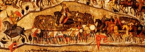Blessed Be the Host of the King of Heaven Detail: Warriors Range: Ivan IV, Vladimir Monomakh, Vladimir I, Boris and Gleb, 1550s od Metropolitan of Moscow Athanasius