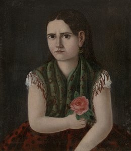 Portrét ženy, c.1880 od Mexican School