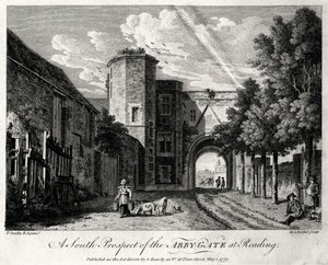 Jižní vyhlídka Abby-Gate v Readingu, Berkshire, 1775 od Michael Angelo Rooker