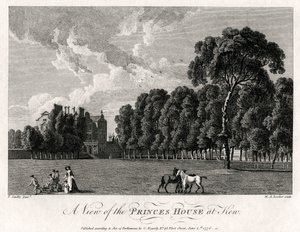 Pohled na Princes House v Kew, 1776