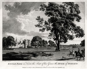 Knole Park v Kentu, sídlo Jeho milosti vévody z Dorsetu, 1775 od Michael Angelo Rooker
