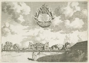 Bentley Hall: mědirytina, [1686] (tisk) od Michael Burghers