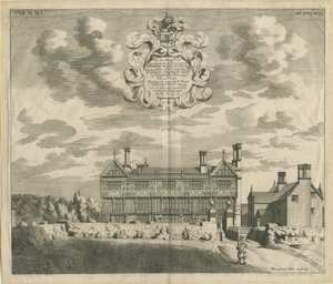 Broughton Hall: mědirytina, nd [1653-1686] (tisk) od Michael Burghers