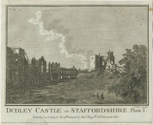 Dudley Castle: mědirytina, nd [1653-1686] od Michael Burghers