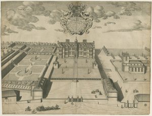 Ingestre Hall: mědirytina, nd [1653-1686] (tisk) od Michael Burghers