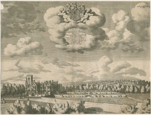 Trentham Hall: rytina, nd [1686] od Michael Burghers