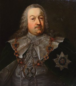 Portrét Hermanna Carla von Keyserlingka 1696-1764, polovina 18.