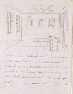 Přednášková místnost Johna Tatuma v Dorset Street, mimo Fleet Street, 1810 (pero a inkoust na papíře)