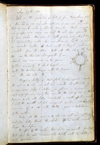 Stránka z deníku Michaela Faradaye, kde si zaznamenal svůj objev elektromagnetické indukce, 29. srpna 1831 (tužka a inkoust na papíře) od Michael Faraday