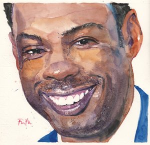 Chris Rock (akvarel) od Michael Frith