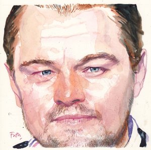 Leonardo DiCaprio, 2016 (akvarel) od Michael Frith