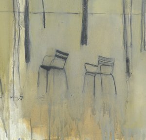 Židle, Jardin des Tuileries, 2015 (kombinovaná technika)