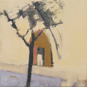 Puymirolský kostel, 2017 (olej na plátně) od Michael G. Clark