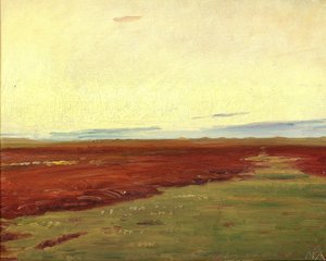 Západ slunce nad vodami mostu ve Skagenu. od Michael Peter Ancher