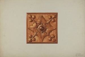 Mantel Carving, 1939.