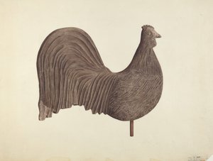Rooster Weather Vane, pravděpodobně 1940.