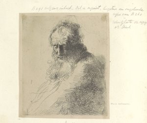 Busta muže van een ouude potkala Baarda Kolekce osmdesáti pěti původních tisků (název série) od Michael Willmann (attributed to)