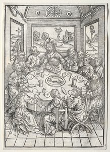 Der Schatzbehalter: Poslední večeře, 1491. od Michael Wolgemut