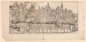 Norimberská kronika: Topografický pohled na Basilej, Švýcarsko, 1493. od Michael Wolgemut