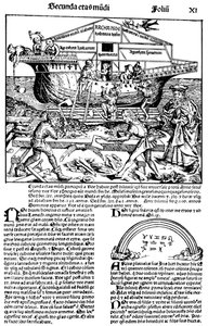 Stránka z knihy Norimberská kronika, Hartmann Schedel, 1493.