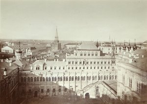 Fasáda Teremského paláce v moskevském Kremlu. Foto albuminu od Michaila Michailoicha Panova (1836-1894) od Michail Michailovich Panov