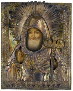Svatý Mitrofán z Voroněže (1623-1703) - Svatý Mitrofán z Voroněže - malba od Michaila Vasiljeviče Borodulina (?-1859) od Michail Vasilyevich Borodulin