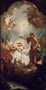 Křest Kristův od Michel Angelo Unterberger