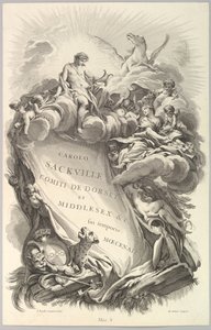 Frontispis pro hrobku Charlese Sackvilla, hraběte z Dorsetu Frontispis pro ..., ca. 1736.