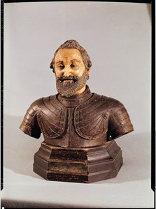 Busta Jindřicha IV. (1553-1610) (vosk a kámen)