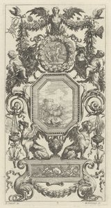 Okrasný panel převýšený okřídlenou harpyjí