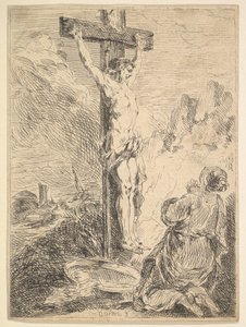 Marie Magdalena se modlí u paty kříže, 1720-83.