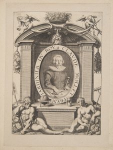 Claude Mollet, první Gardener of the Roy, z Theater des Plans et Jardinages, pub. 1652 (rytina)