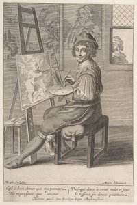 Malíř na stojanu, 1620-67.