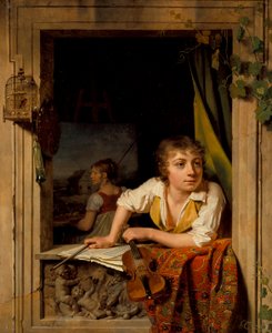Malba a hudba (Portrét syna umělců), 1800