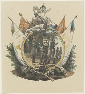 Medailon s dobrovolnými lovci z Utrechtské univerzity, 1830