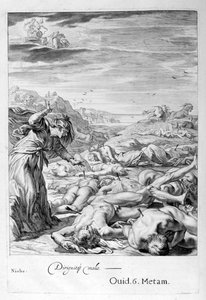 Apollo a Diana zabíjejí Niobe