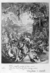 Scéna pekla, 1655 od Michel de Marolles
