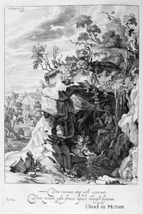Nymfa Echo se změnila ve zvuk, 1655 od Michel de Marolles