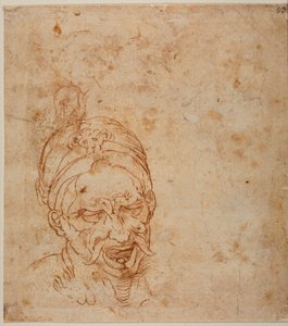 Orientální studie hlavy od Michelangelo (after) Buonarroti