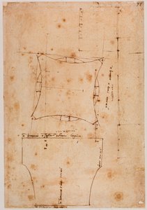 Plán a průčelí hlavního města, 16. století (kresba) od Michelangelo (after) Buonarroti