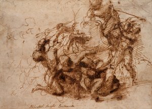 Bitevní scéna, počátek 16. století. od Michelangelo Buonarroti