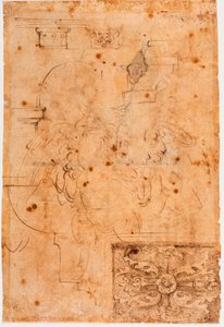Aquila náčrty a studie architektonických prvků od Michelangelo Buonarroti