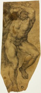 Vzestupný mužský akt od Michelangelo Buonarroti