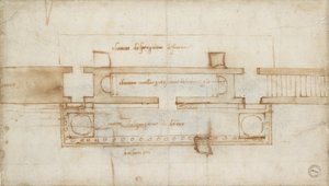 Design for a Relic Chamber, c1490-1560 od Michelangelo Buonarroti