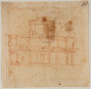 Návrh fasády kostela San Lorenzo od Michelangelo Buonarroti