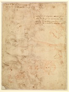 Figurální studie od Michelangelo Buonarroti