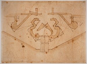 Návrh opevnění brány od Michelangelo Buonarroti