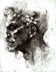 Hlava satyra od Michelangelo Buonarroti